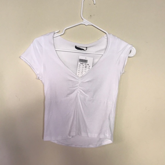 Brandy Melville Tops - White top Brandy Melville one size short sleeve